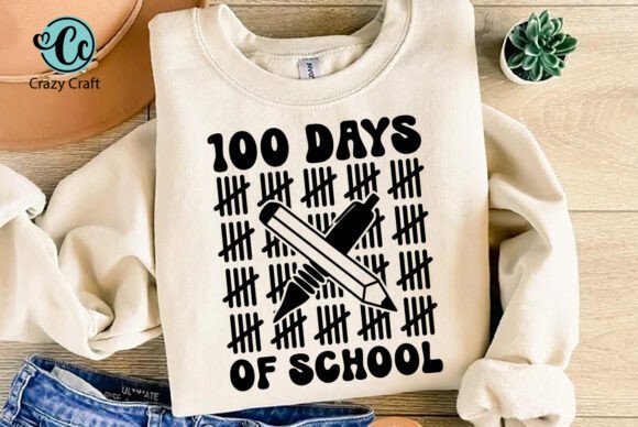 100 Days of School Tally SVG PNG