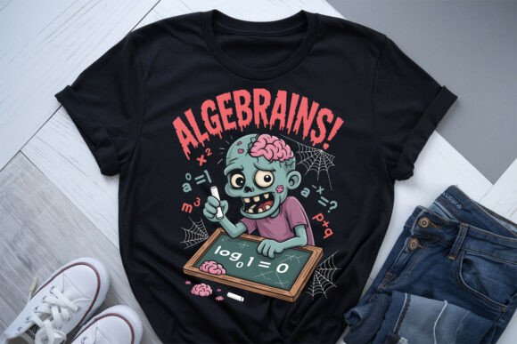 Algebrains Halloween Zombie Shirt PNG