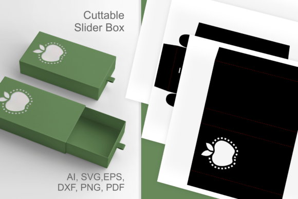 Apple Window - 3D SVG School Favor Box