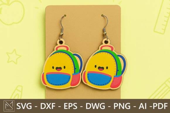 Backpack Earrings SVG Design Review