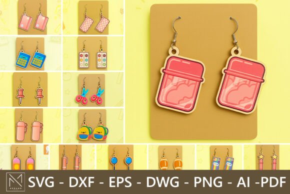 Bundle Earrings SVG- Back to School