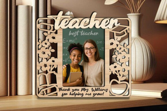 Cherry Blossom SVG Teacher Photo Frame