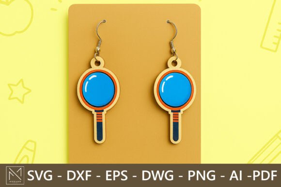 Color Pencil Box Earrings SVG