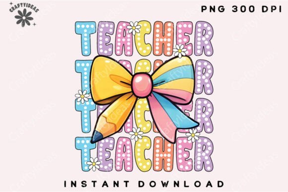 Coquette Teacher Png, Retro Teacher Png Graphics