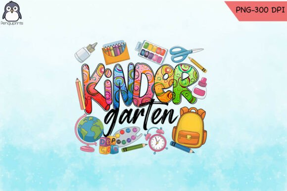 Kindergarten Back School Sublimation PNG: Graphics & Crafts