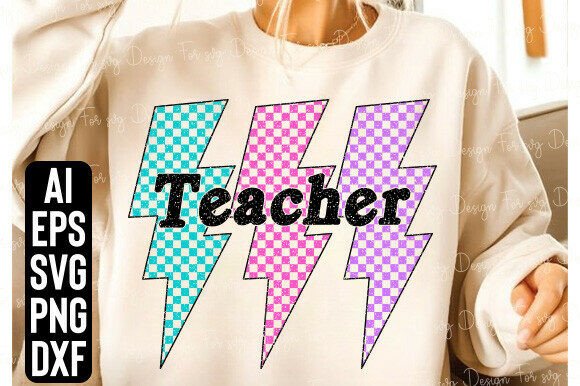 Lightning Bolt Teacher Png, Back to Scho Graphics