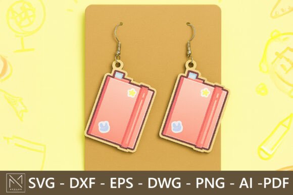 Notebook Earrings SVG File