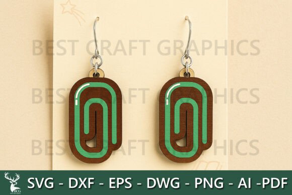 Paperclip Earrings – Stationery SVG