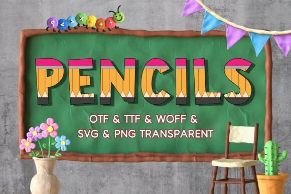 Pencils: A Color Font for Playful Digital Design