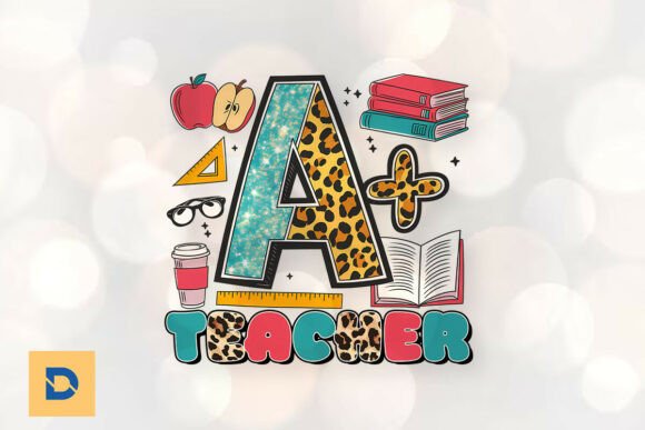Plus Teacher Sublimation Back School PNG: Graphics for Print Templates
