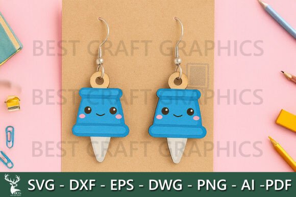 Push Pin Earrings – Bulletin Board SVG