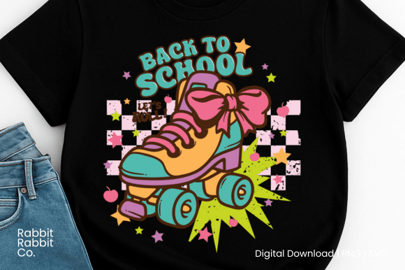 Retro Roller Skate PNG SVG Back School Graphics