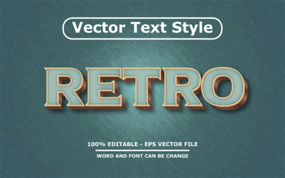 RETRO Vector Text Effect – Editable Graphics