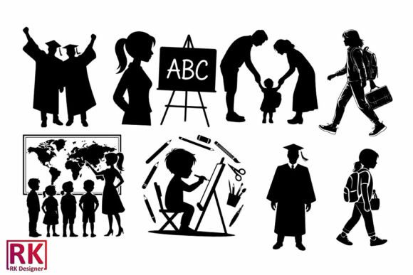 School Silhouette SVG Bundle: Graphics for Crafts