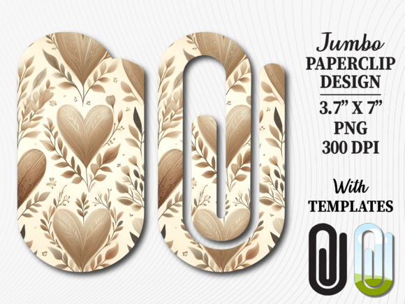Shabby Chic Neutral Jumbo Paperclip: Graphics for Crafts