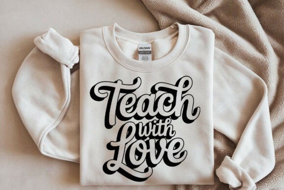 Teach with Love Svg, Teacher Life Svg