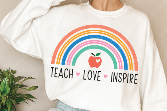 Teacher Teach Love Inspire SVG Graphics