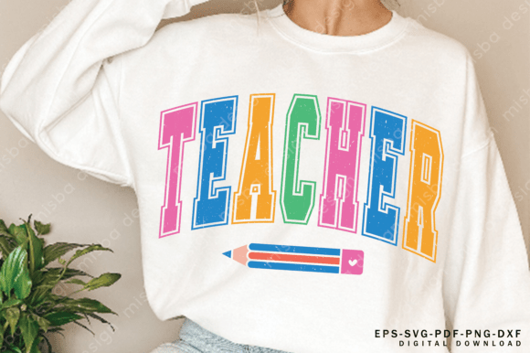 Teacher Varsity SVG, Teacher Life Svg Graphics