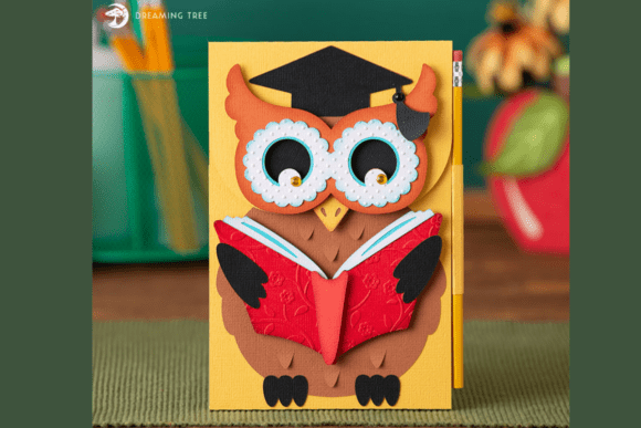 Wise Owl Writing Pad SVG 3D Centerpieces